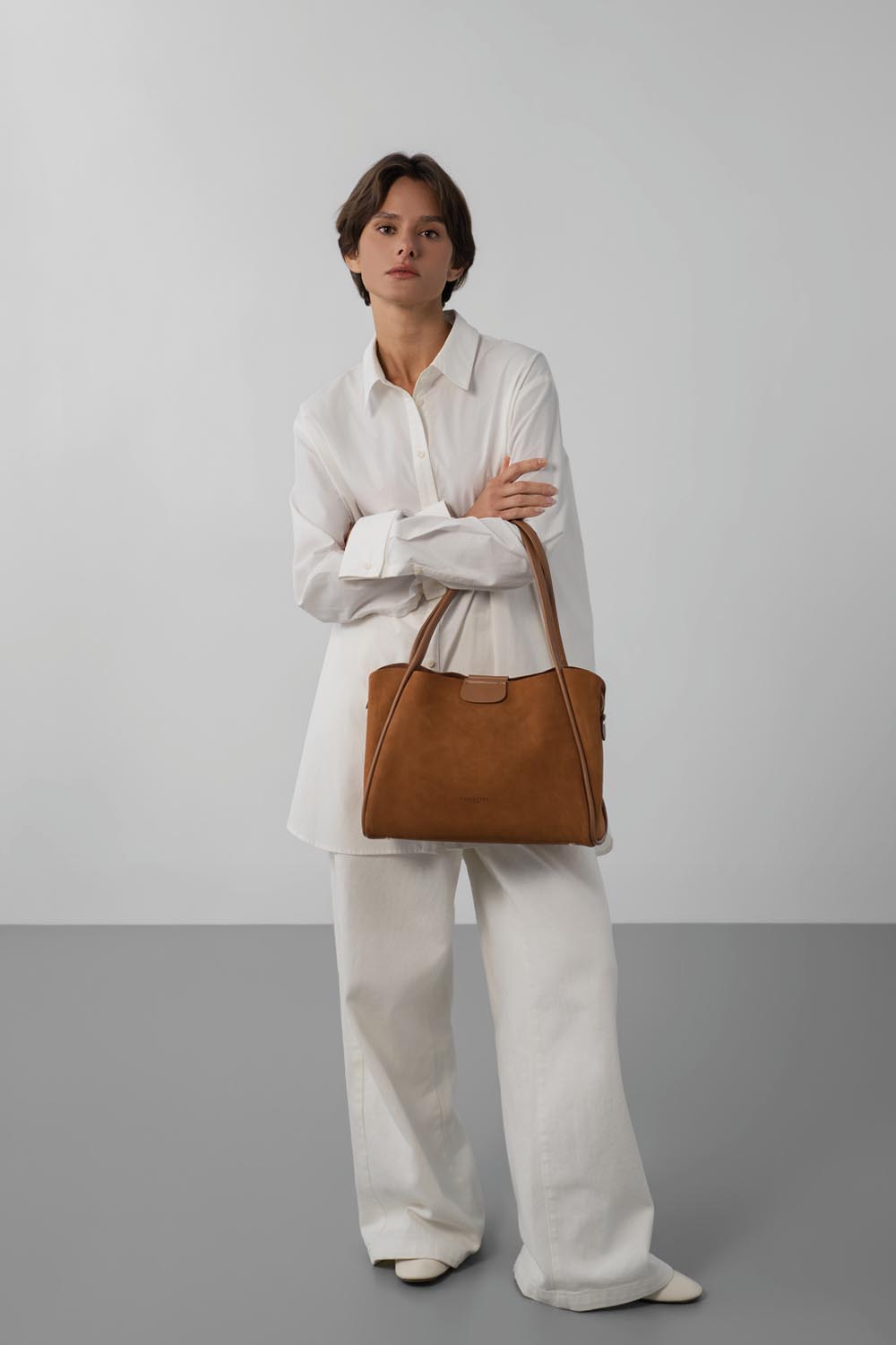 grand sac cabas épaule - suède ida 