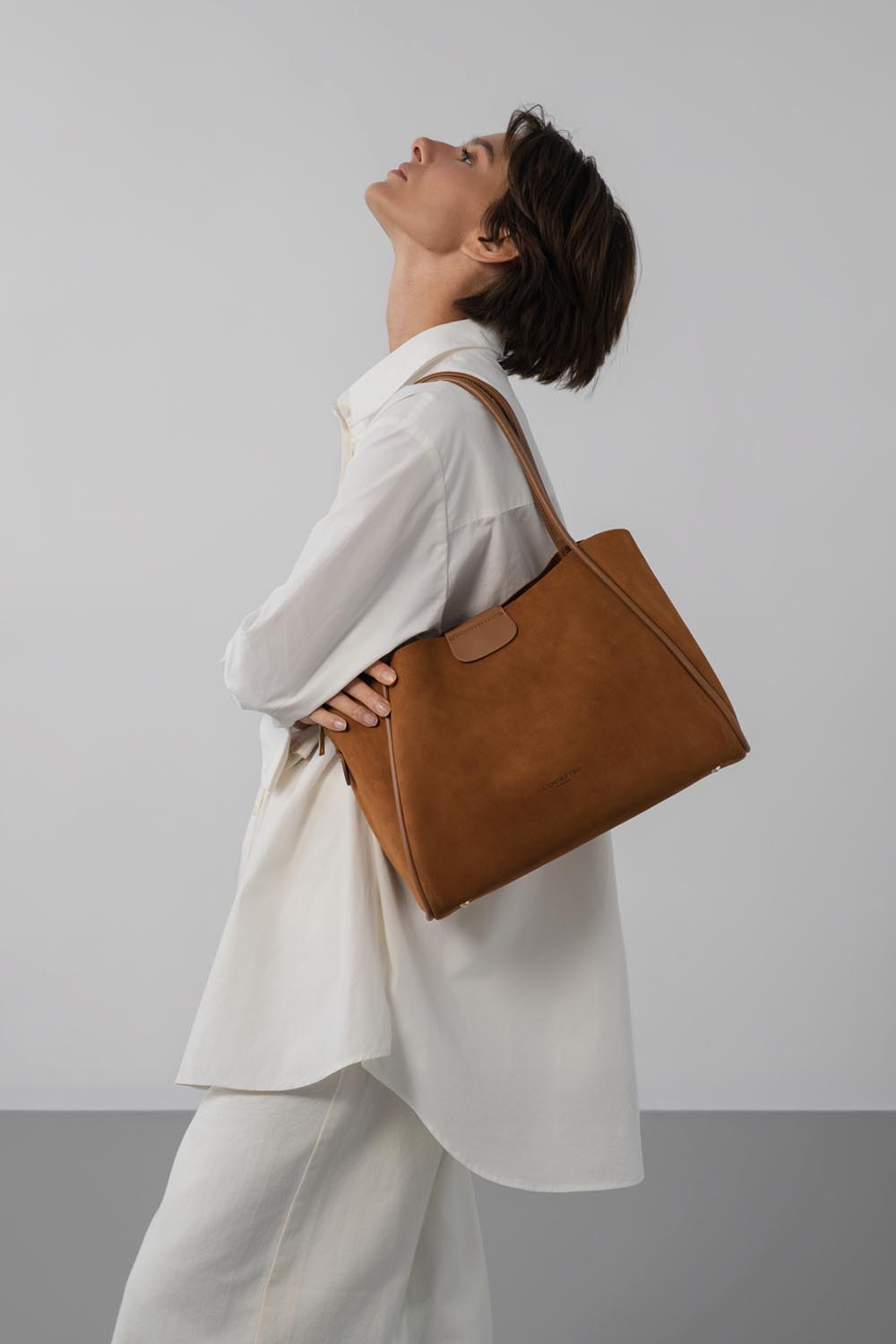 grand sac cabas épaule - suède ida 