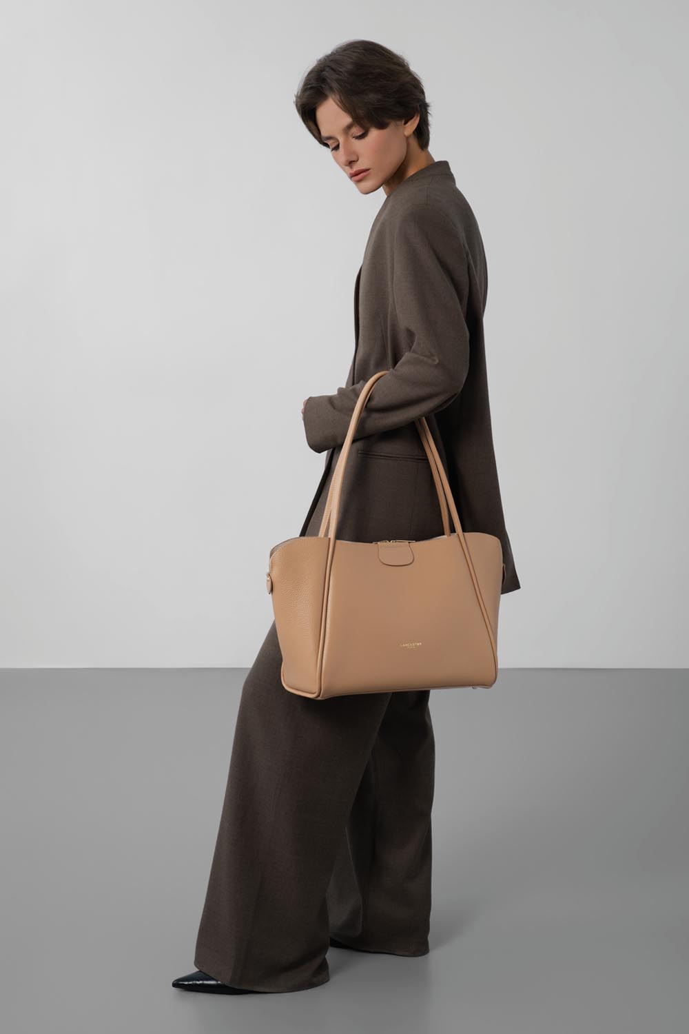 très grand sac cabas épaule - ida double 