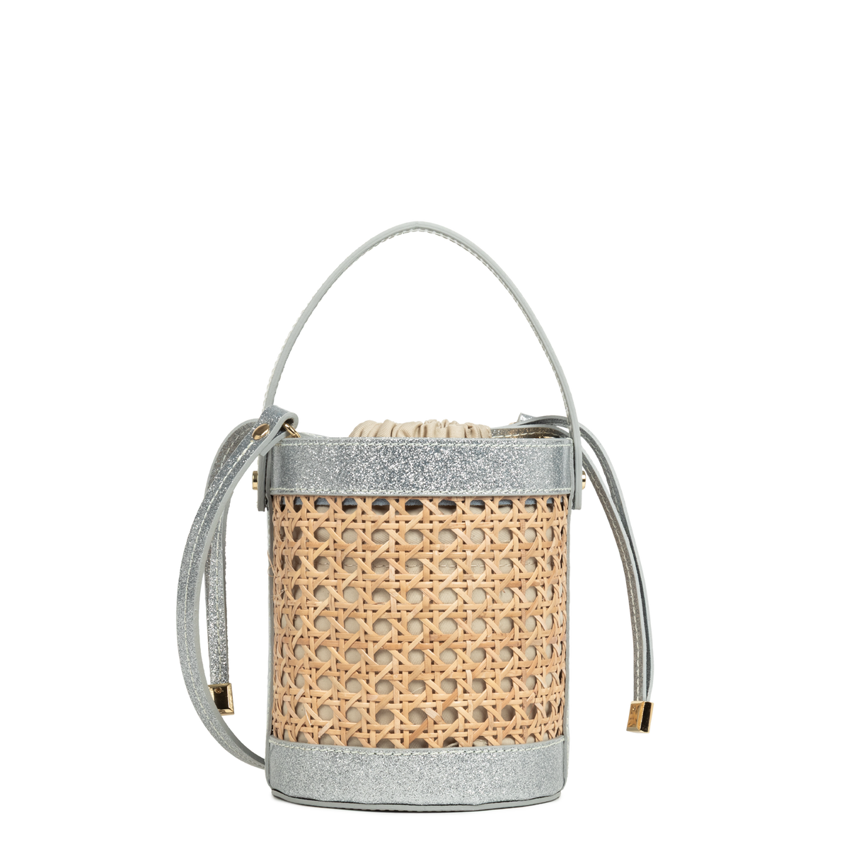 petit sac seau - cannage rotin 